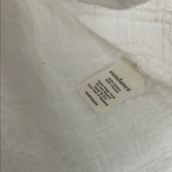 Sundance White Textured Cotton Blend Oversized Short Sleeve Top - Size XS - Picture 8 of 14